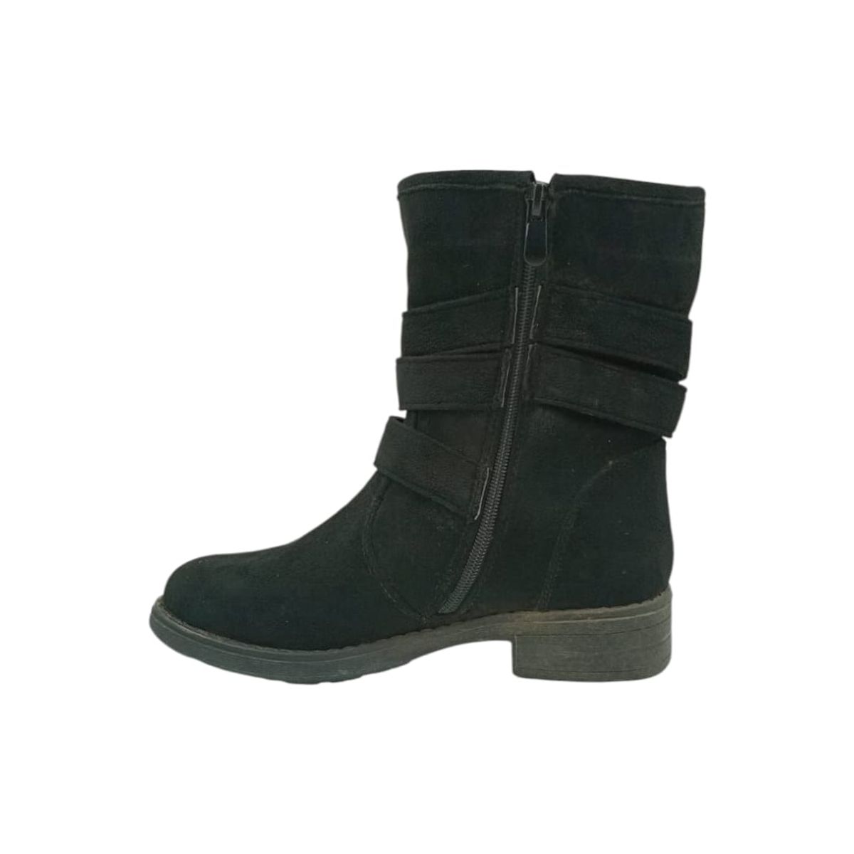 HERIEL - Bota Negra Taco Bajo Mujer