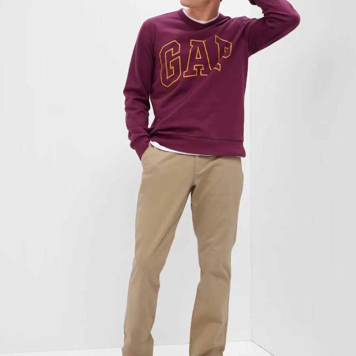 GAP - Pantalon Straight Hombre Beige