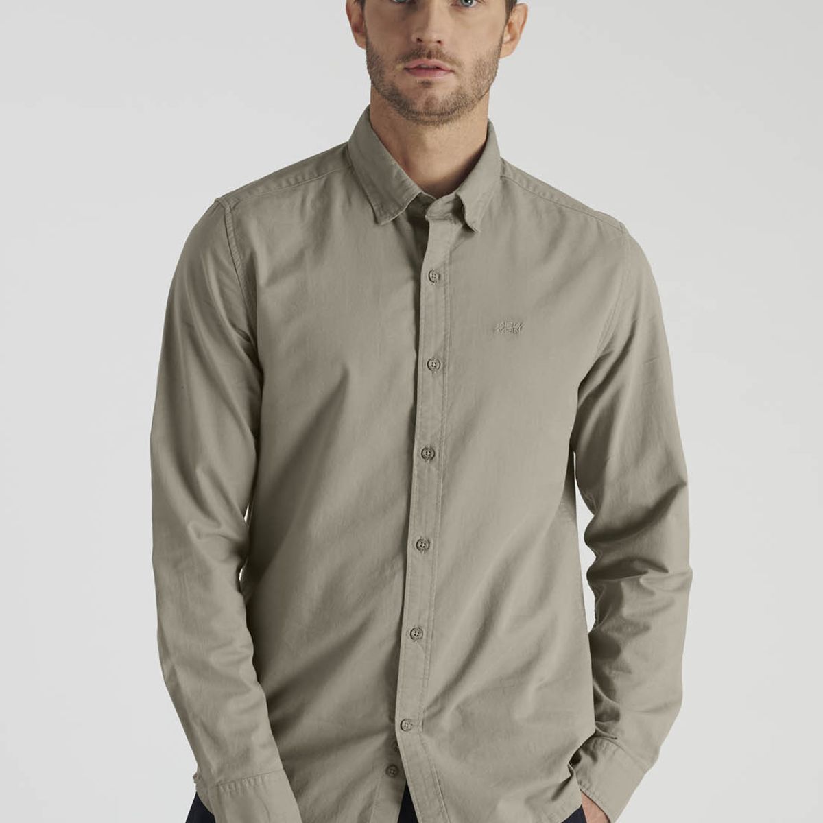 NEW MAN - Camisa Charlie Avant-Garde Beige Newman