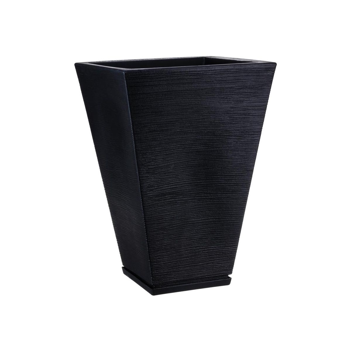 FLORIDIS - MACETERO FLORIDIS NEGRO ZURIQUE 55CM ALTO CON PLATO