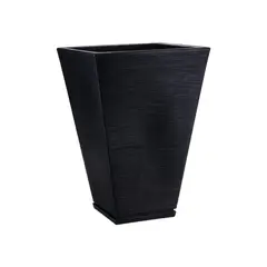 FLORIDIS - MACETERO NEGRO ZURIQUE 55CM ALTO CON PLATO