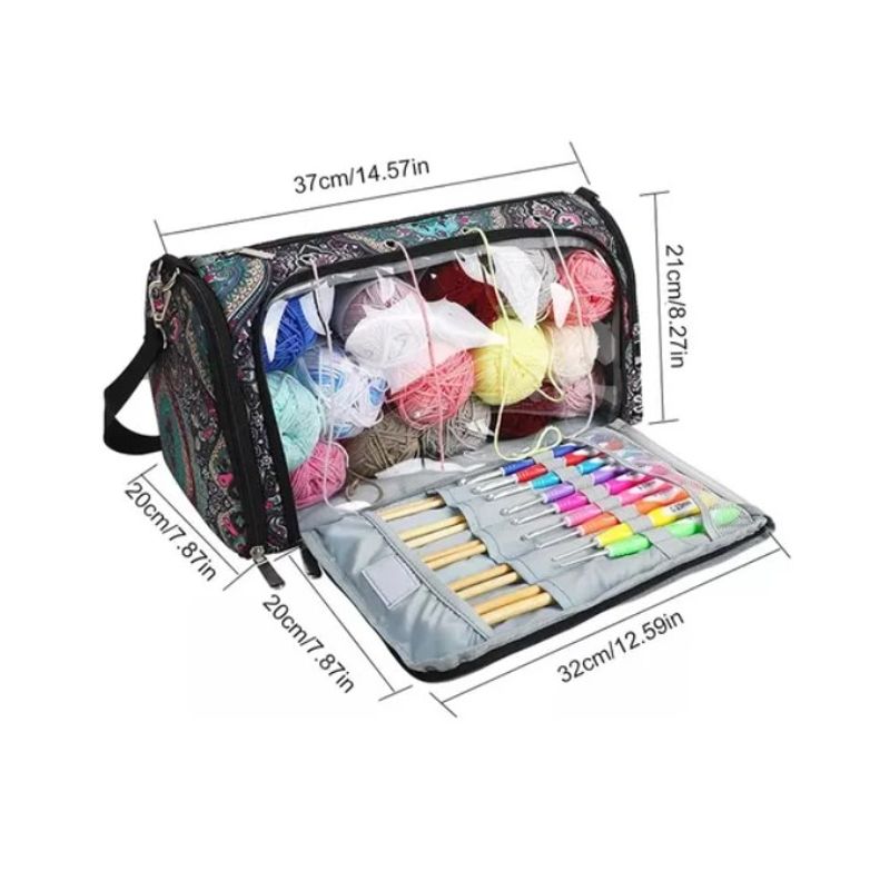 OFERTABKN - Bolso Porta Tejido Lanas Palillos Y Crochet - Grande