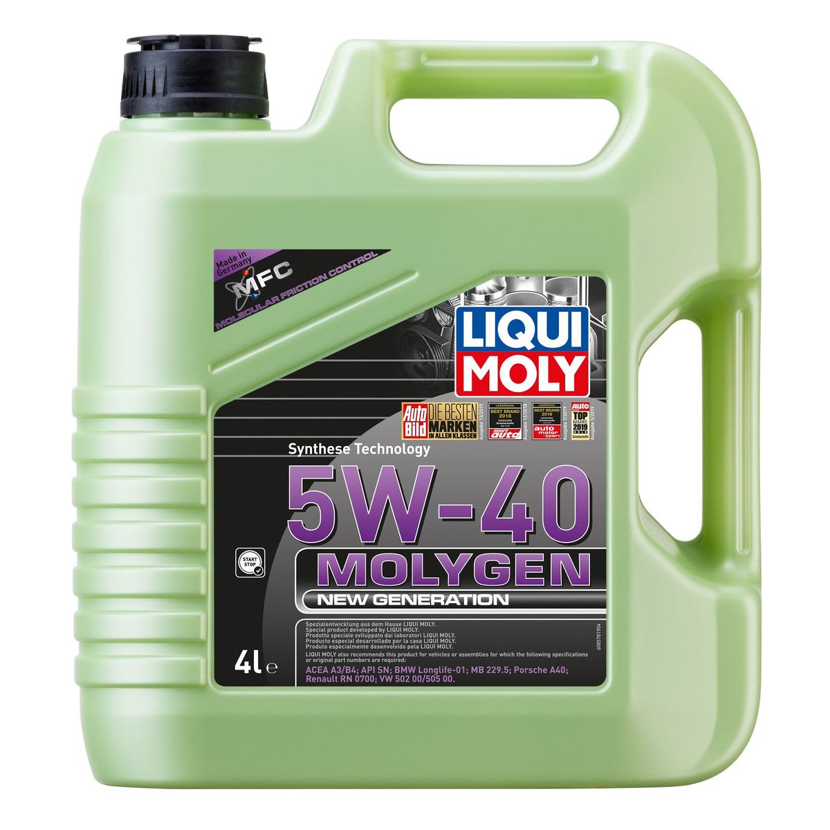 LIQUI MOLY - Aceite Liqui Moly Molygen 5W-40 4 lt