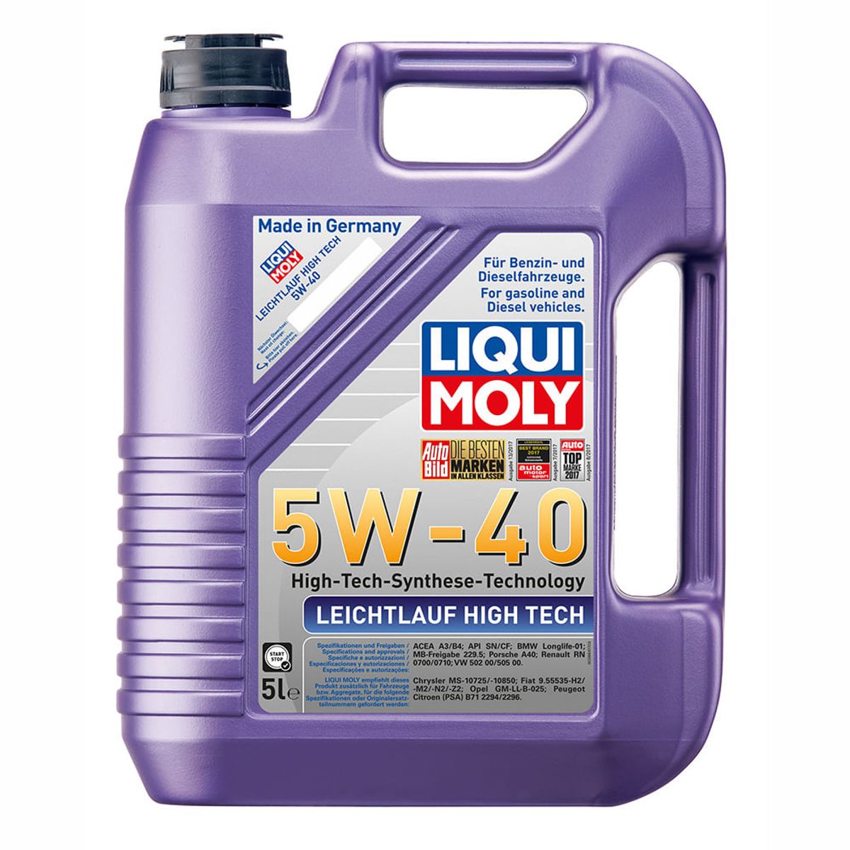 LIQUI MOLY - Aceite Liqui Moly Leichtlauf High Tech 5W-40 4 lt