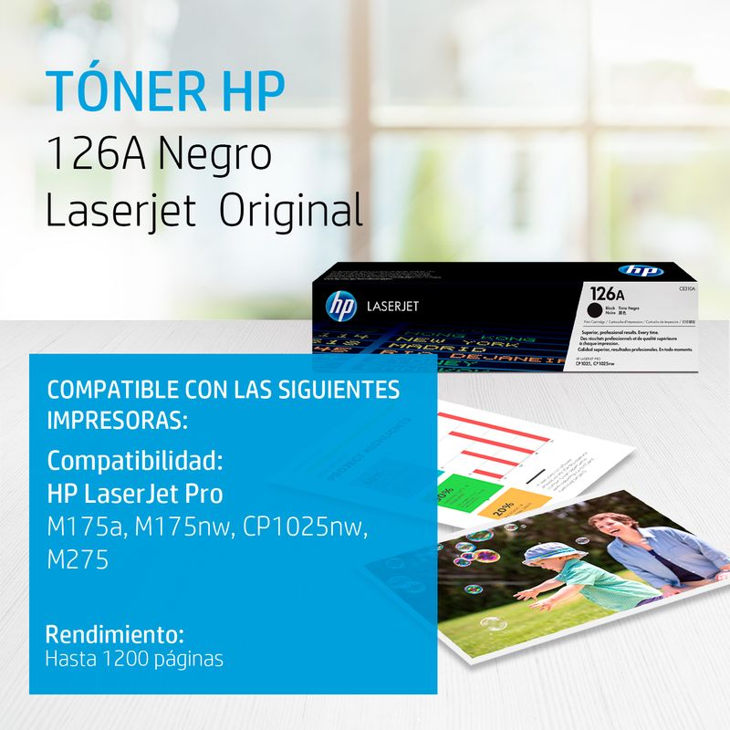 HP - Toner HP 126A Negro Laserjet Original