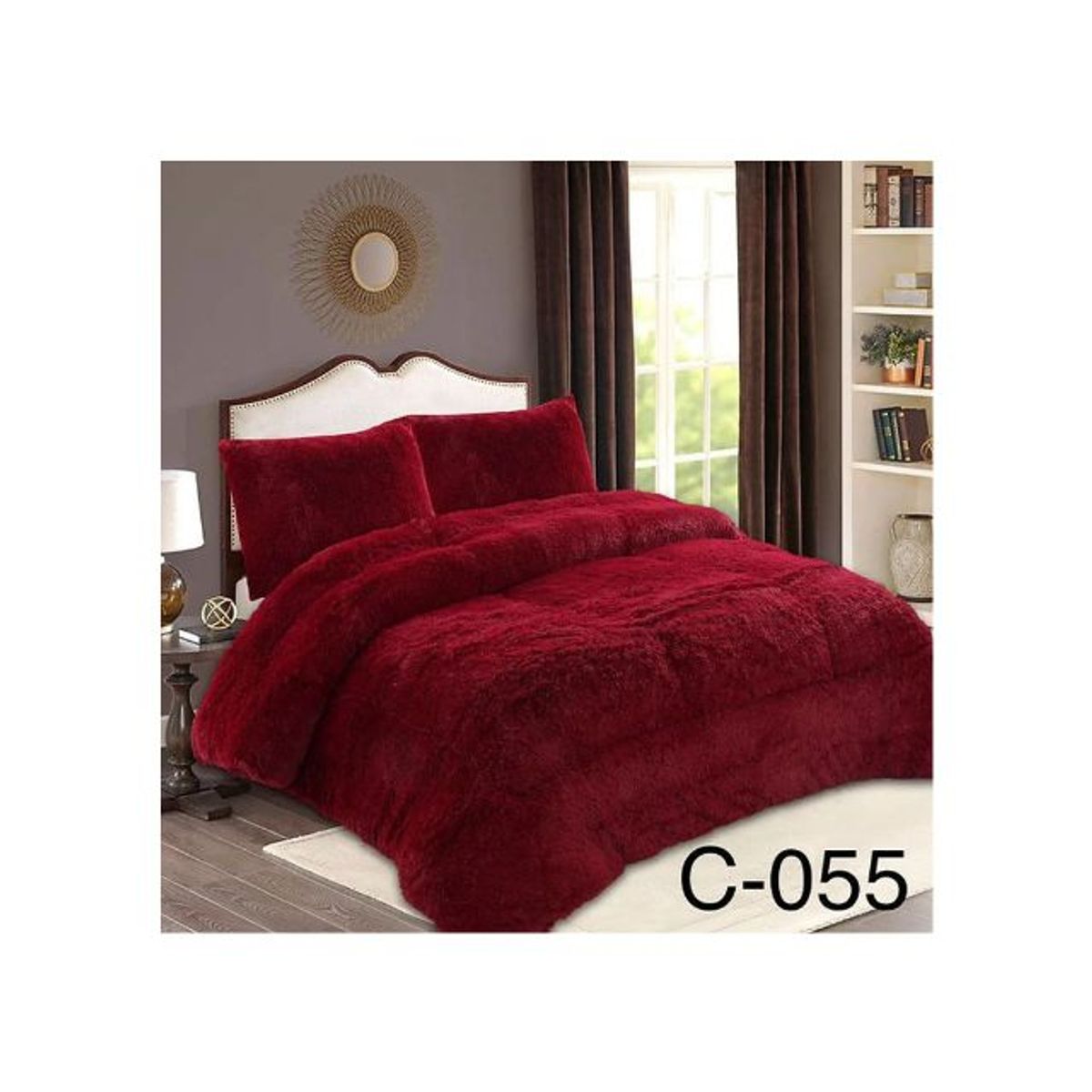 GENERICO - Cobertor Chiporro Peludo 1.5 Plaza Vinotinto