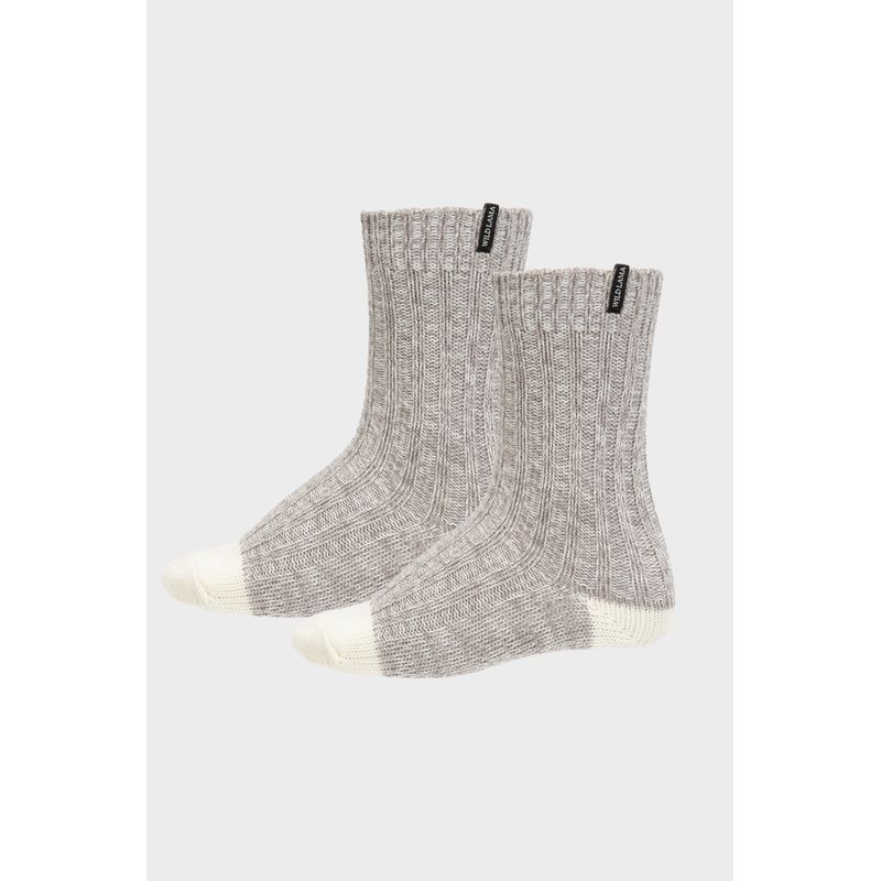 WILD LAMA - Calcetín Lana Merino Tepe Beige