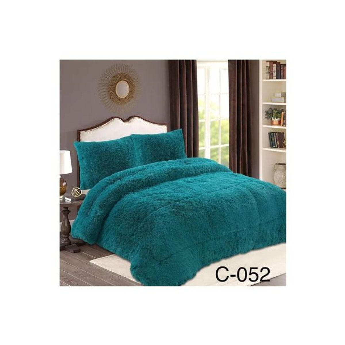 GENERICO - Cobertor Chiporro Peludo 1.5 Plaza Turquesa