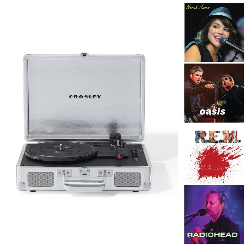 CROSLEY - Tornamesa crosley cruiser deluxe bt silver + 4lp exclusivos