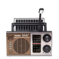 Radio Vintage Estilo Antiguo Panel Solar + Luz + Aux + Usb C