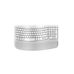 LOGITECH - Teclado Ergonómico Inalámbrico Wave Keys Blanco Crudo