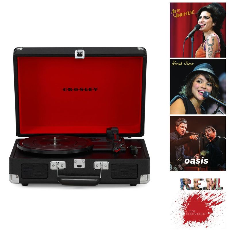 CROSLEY - Tornamesa crosley cruiser deluxe bt black + 4lp exclusivos