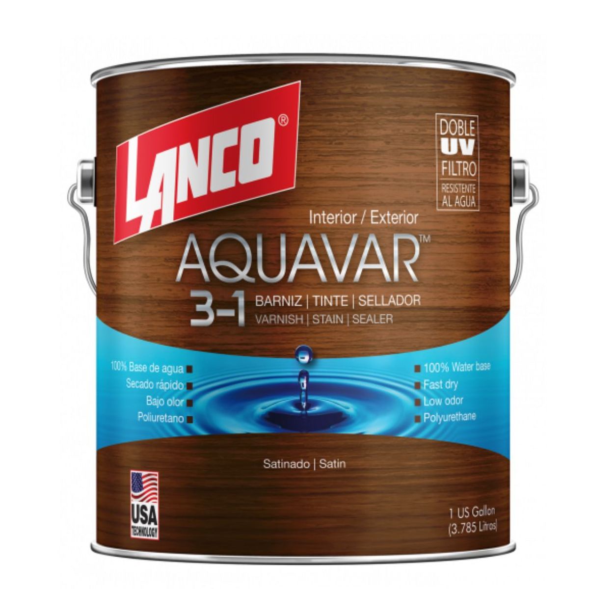 LANCO - Barniz Aquavar Jacobean 1GL Lanco