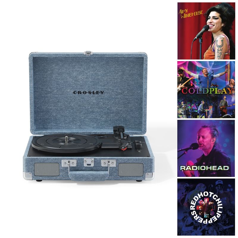 CROSLEY - Tornamesa crosley  cruiser deluxe bt blue jeans + 4lp exc