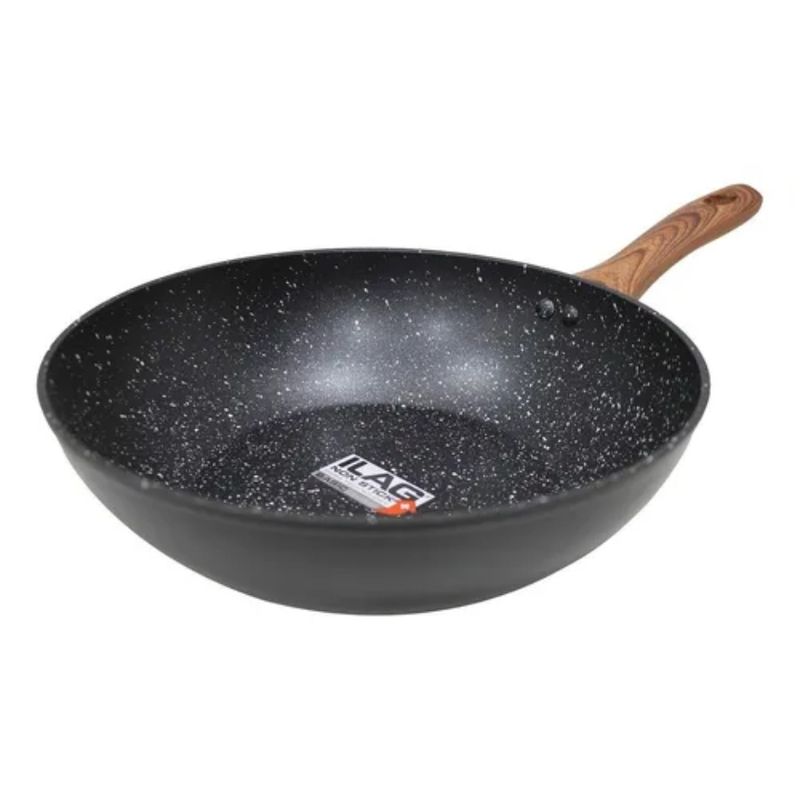 KEEP - Wok Antiadherente 28cm Linea Granito Keep Color Negro