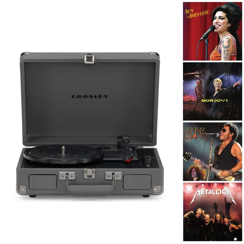 CROSLEY - Tornamesa crosley cruiser deluxe bt slate + 4lp exclusivos