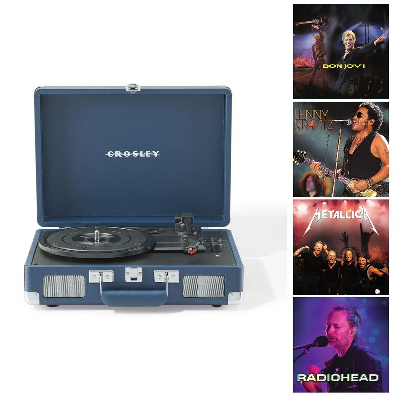 CROSLEY - Tornamesa crosley/ cruiser deluxe bt blue + 4 lp exclusivos