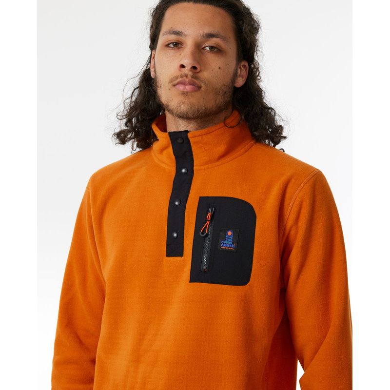 RIP CURL - Poleron Micropolar Search Fleece Crew Naranjo Hombre Rip Curl - Naranjo