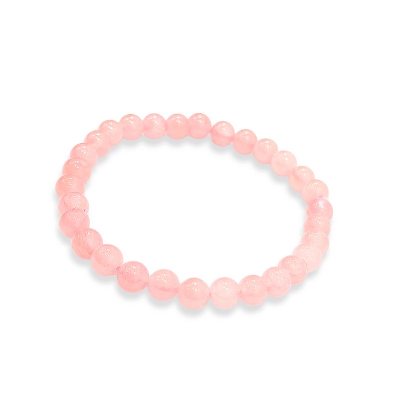 ANDREA COGGIOLA JOYAS - Pulsera Cuarzo Rosa Elásticada
