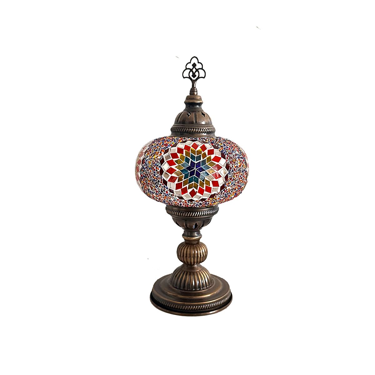 TURKUAZ - Lámpara turca de mesa L Hajima multicolor