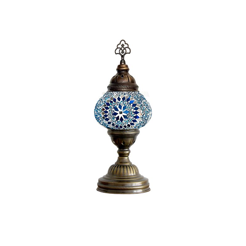 TURKUAZ - Lámpara turca de mesa S prisma turquesa