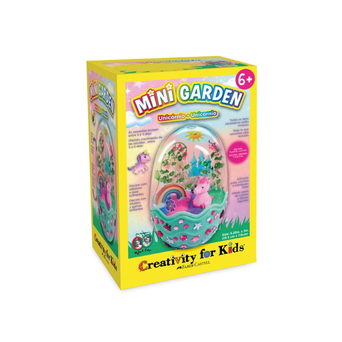 FABER-CASTELL - Creativity for Kids: Mini Garden - Unicornio Kit Terrario