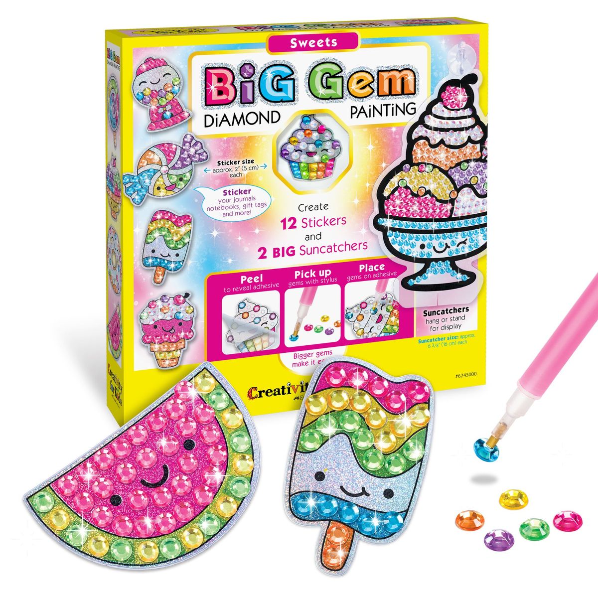 FABER-CASTELL - Creativity for Kids: Pintura con diamantes - Dulces