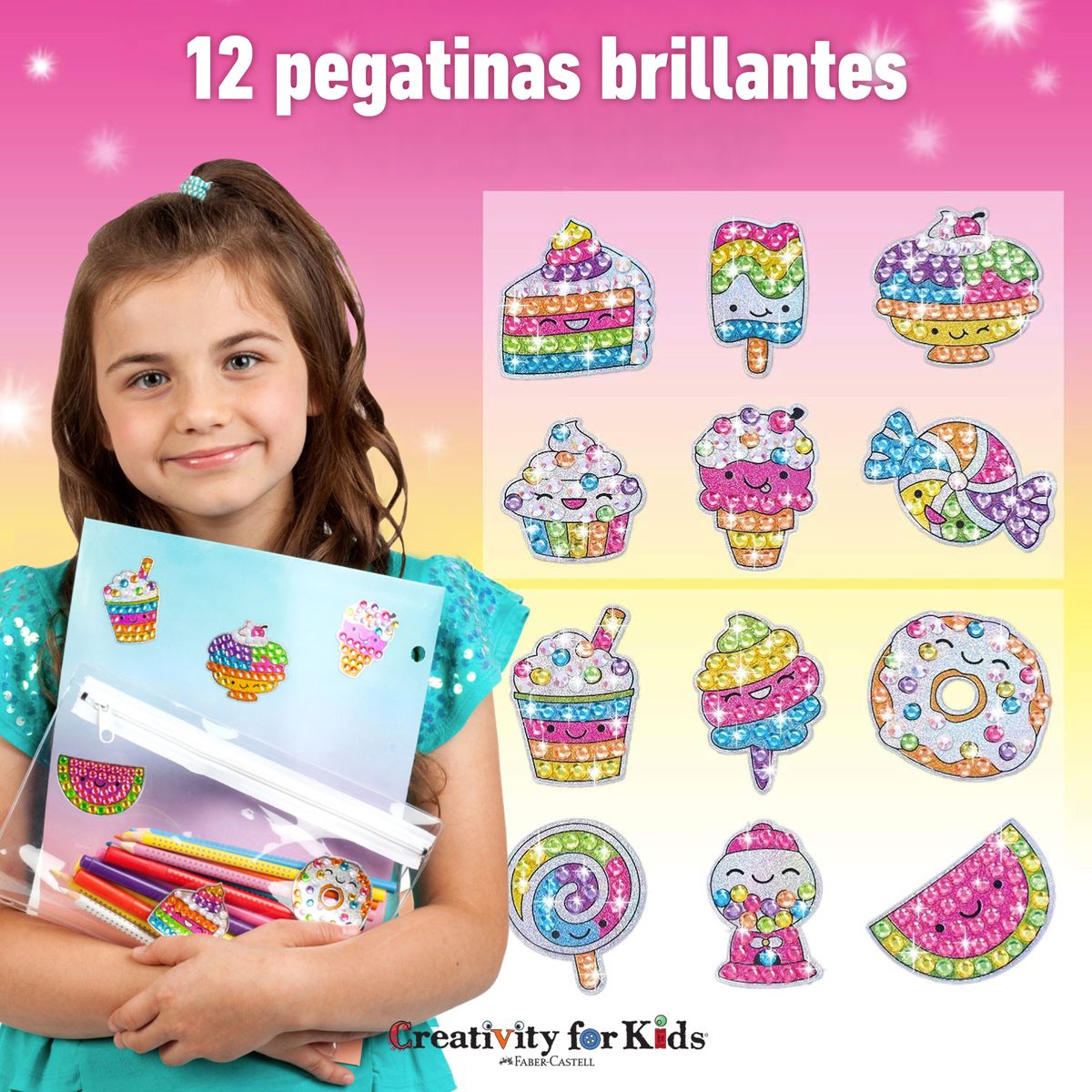 FABER-CASTELL - Creativity for Kids: Pintura con diamantes - Dulces
