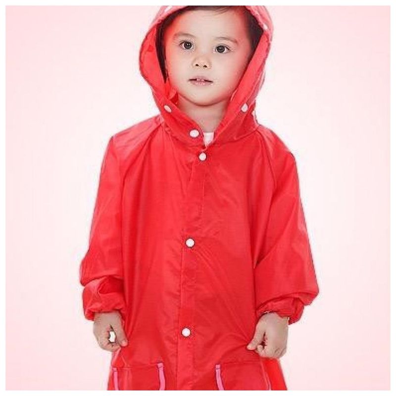 GENERICO - Capa Impermeable De Lluvia Para Niños Rojo