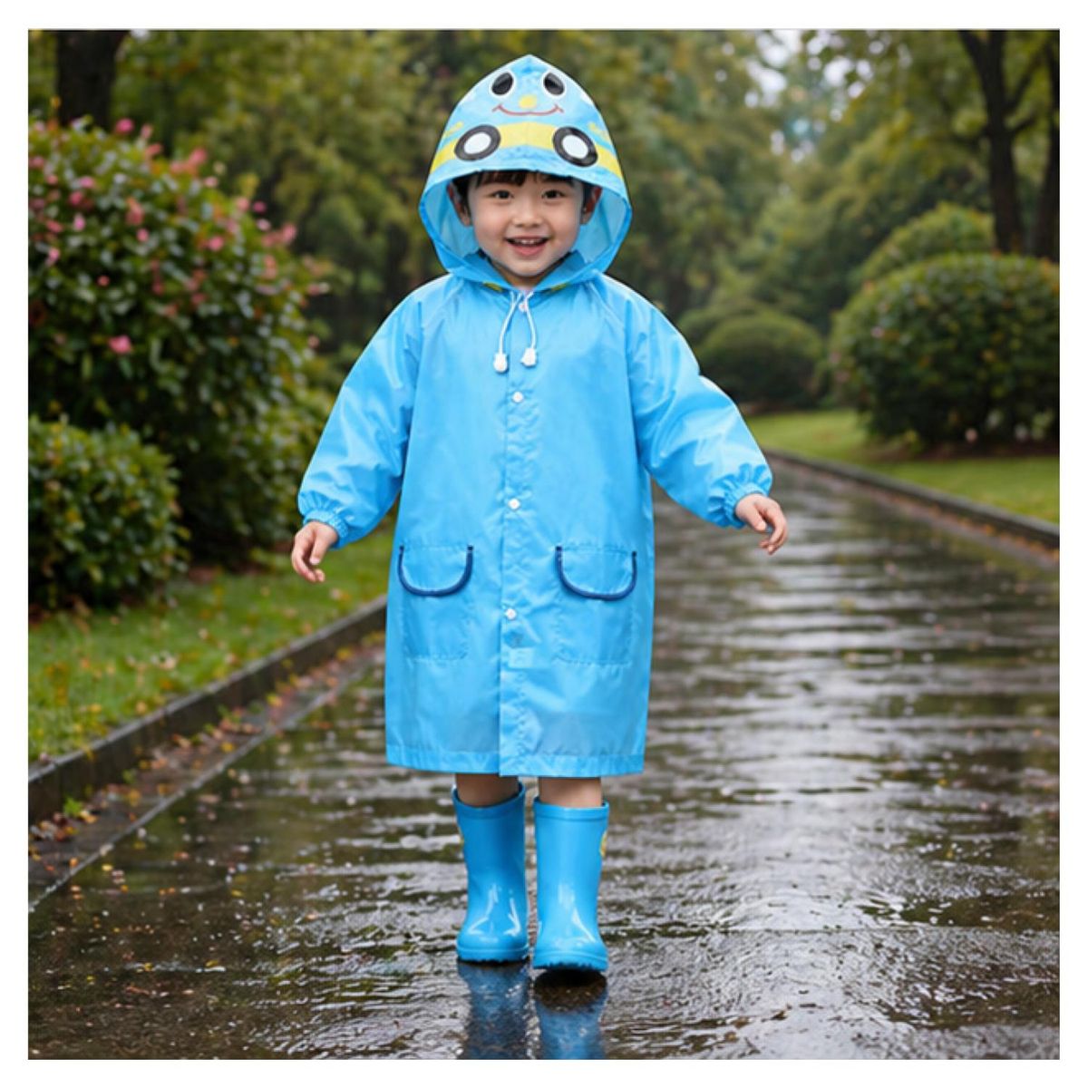 GENERICO - Capa Impermeable De Lluvia Para Niños Azul