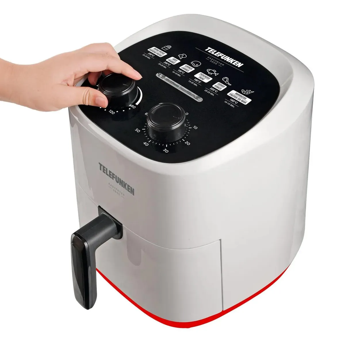 TELEFUNKEN - e Freidora De AirAir Fryer 3600ml 1400W Blanco Telefunken