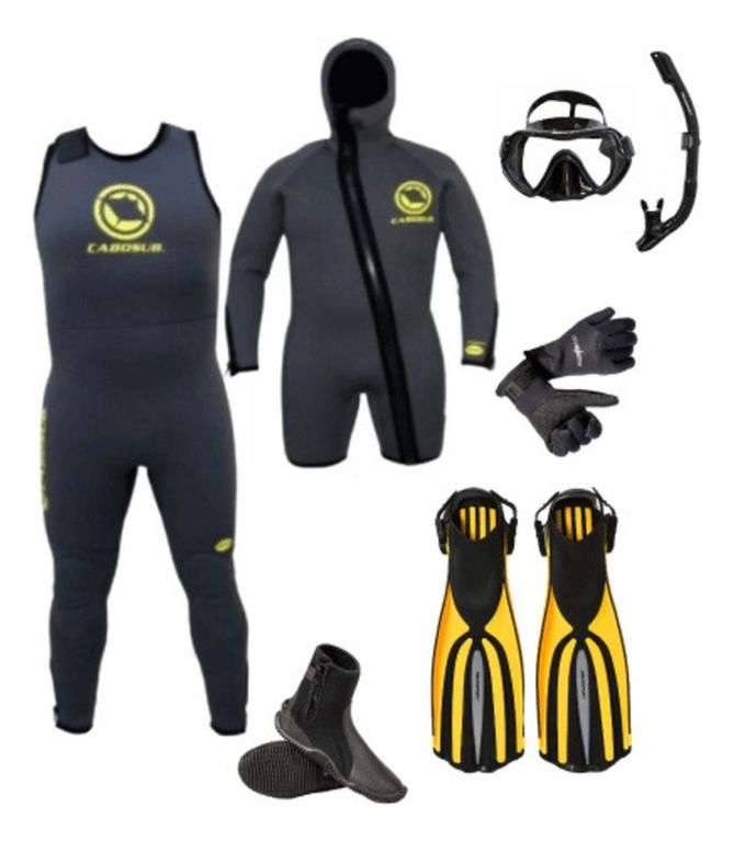 Pack Buceo Pro 1 - 7MM - Talla L - Negro - m