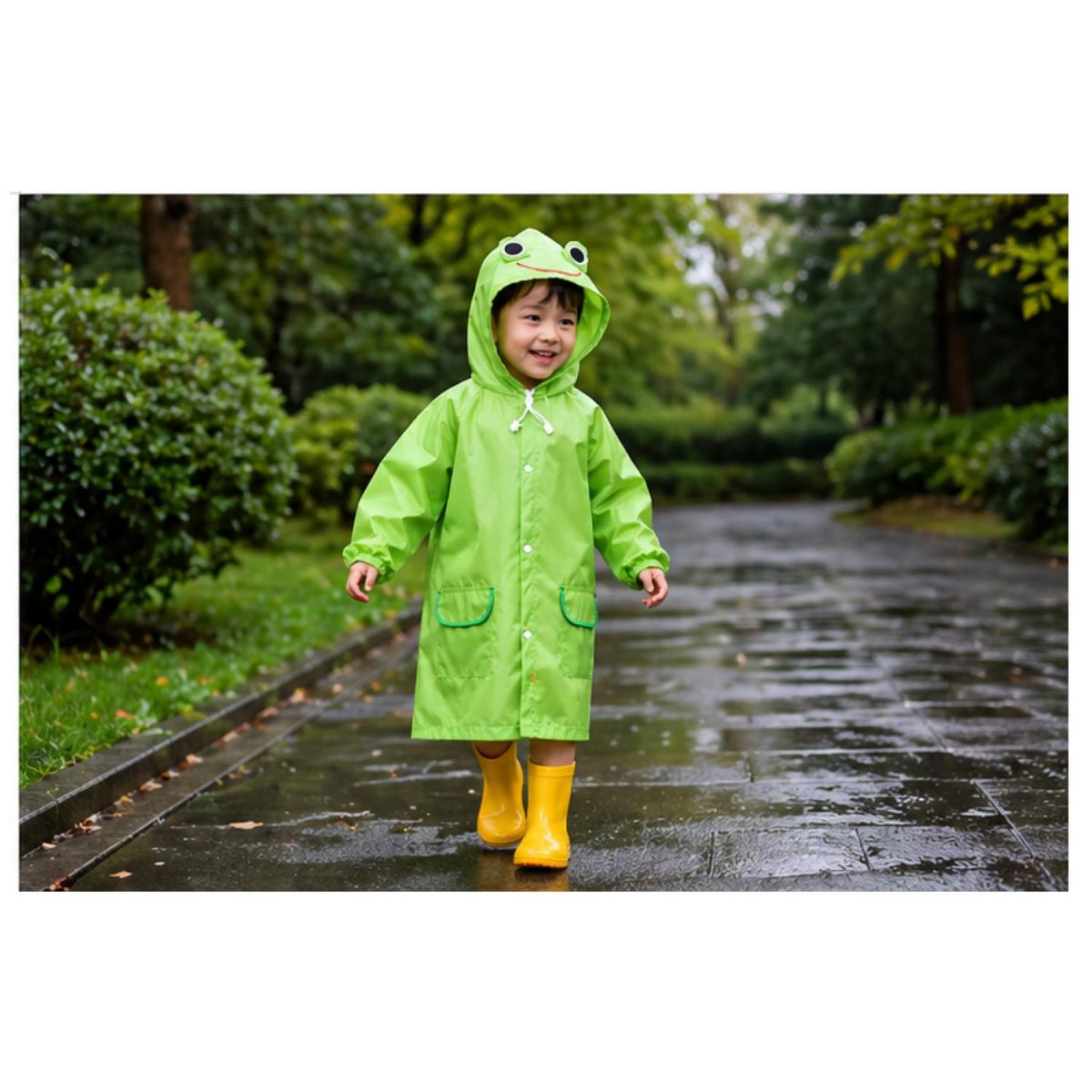 GENERICO - Capa Impermeable De Lluvia Para Niños Verde