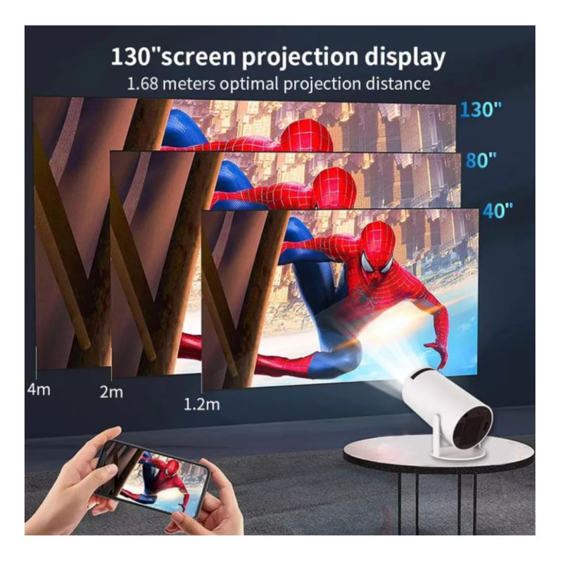 GENERICO - Proyector Portátil Mini Hy300pro Ultra Hd 4k Wifi Bluetooth
