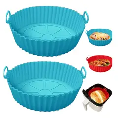 GENERICO - 2 Forro silicona para airfryer para freidora silicona redondo