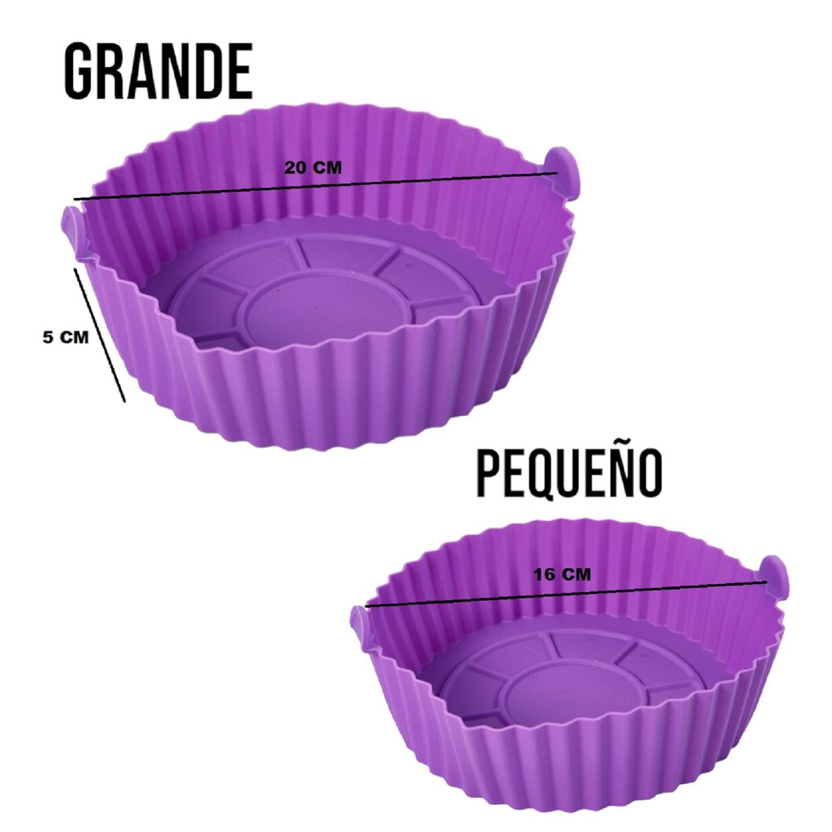 GENERICO - 2 Forro silicona para airfryer para freidora silicona redondo