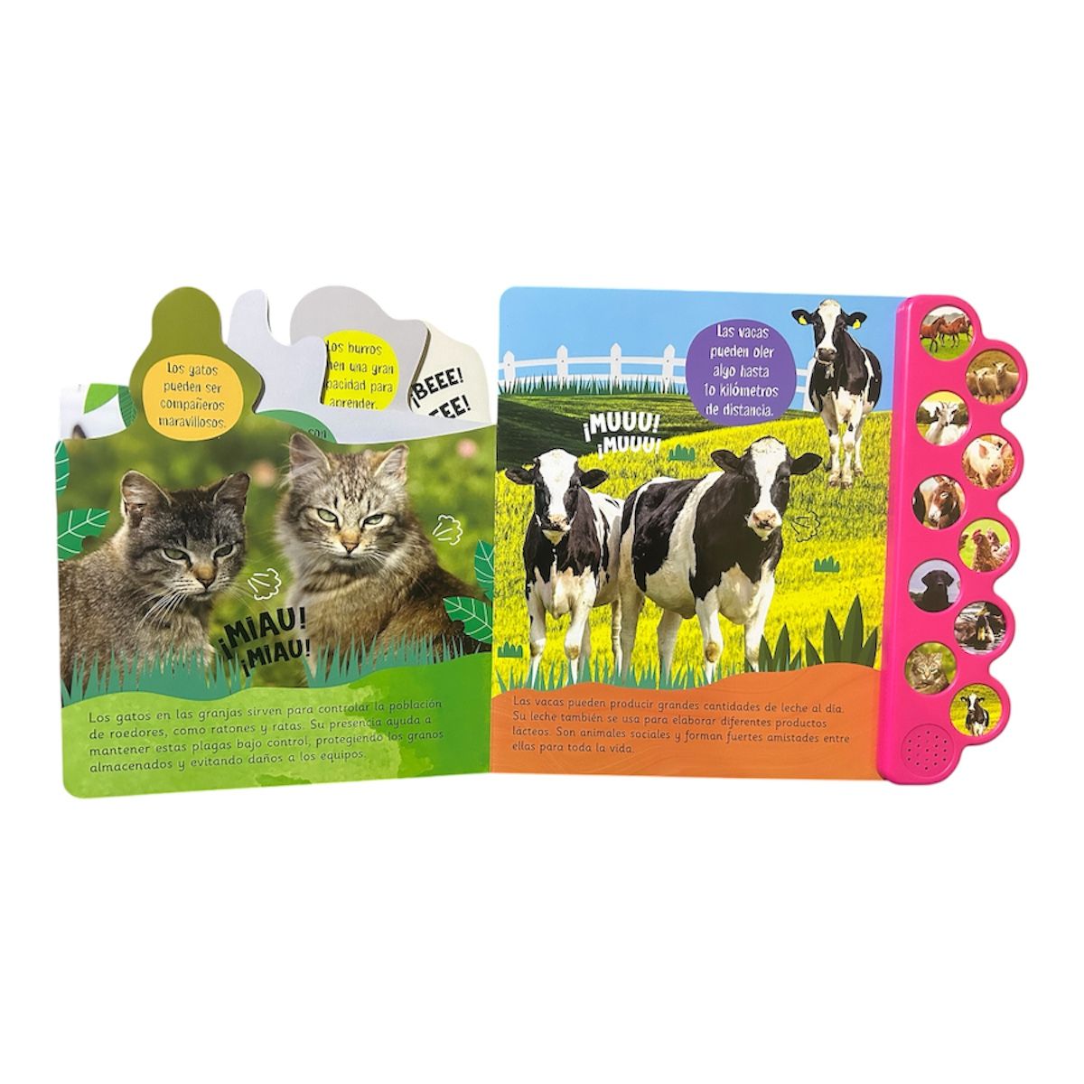 LEXUS - Libro Animales De Granja, Los Amigos Divertidos - 10 Sonidos - Lexus