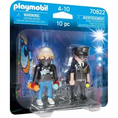 PLAYMOBIL - DUOPACK POLICEMAN AND STREET ARTIST PM70822
