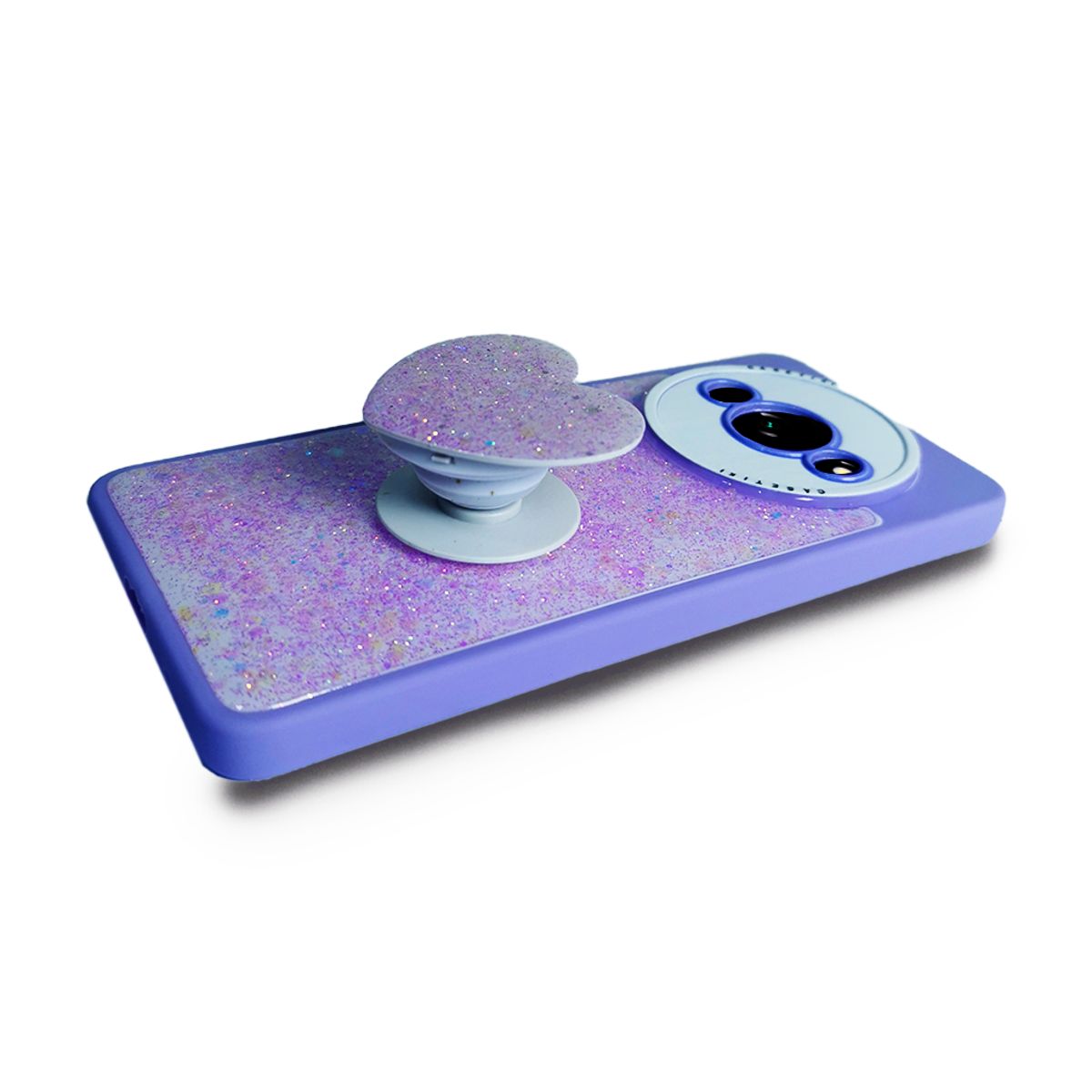 GENERICO - CARCASA PARA XIAOMI REDMI A3 GLITTER INCLUYE POP SOCKET COLOR LILA