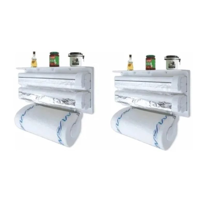 OFERTABKN - Pack X2 Portarrollo Dispensador Toalla Nova Triple Cocina Alusa
