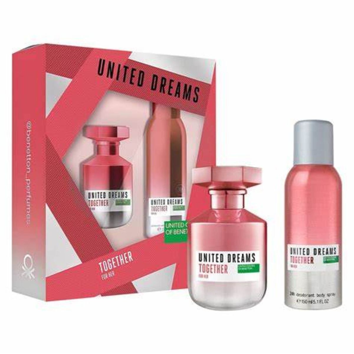 BENETTON - BENETTON UNITED DREAMS TOGETHER FOR HER EDT 80ML+DESODORANTE