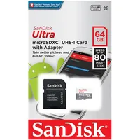 Memoria Micro Sd Ultra 64gb clase 10 + adaptador