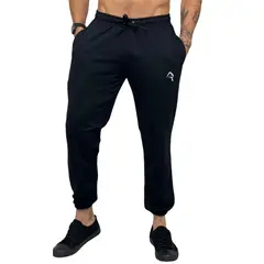 KONKO ACTIVE - Pantalon Buzo Jogger Relax Negro Hombre Algodón Deportivo Konko