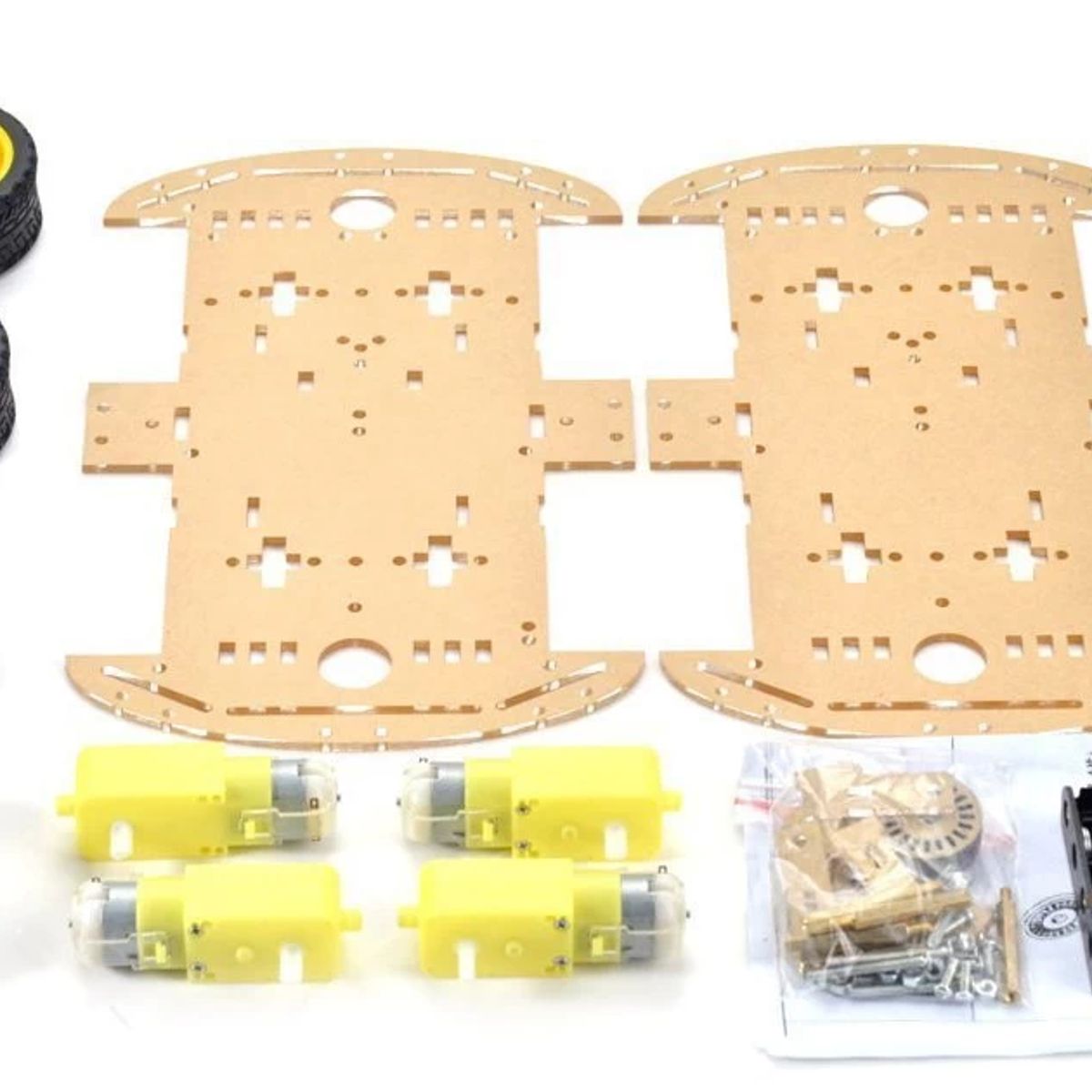 MCI - Kit Chasis Robot de Cuatro Ruedas compatible con Arduino