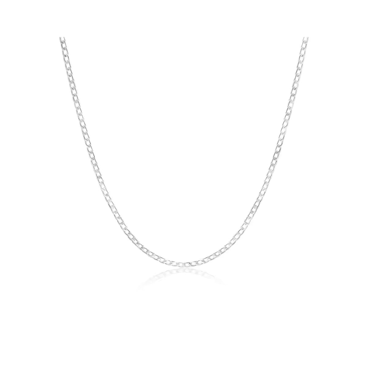 GENERICO - Cadena grumet plateada Diametro 6 mm Largo 40 cm