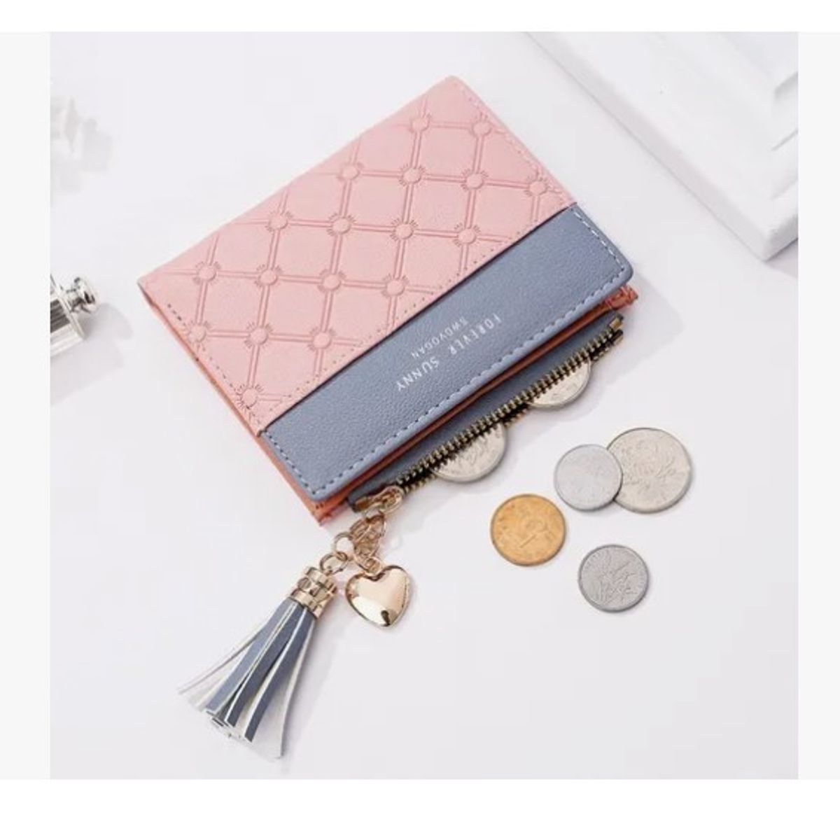 OFERTABKN - Billetera Tarjetero Monedero Elegante De Mujer Eco Cuero