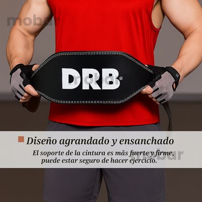 Imagen 2 del producto Cinturon Levantamiento Pesa Cuero Gym Gimnasio Ajustable