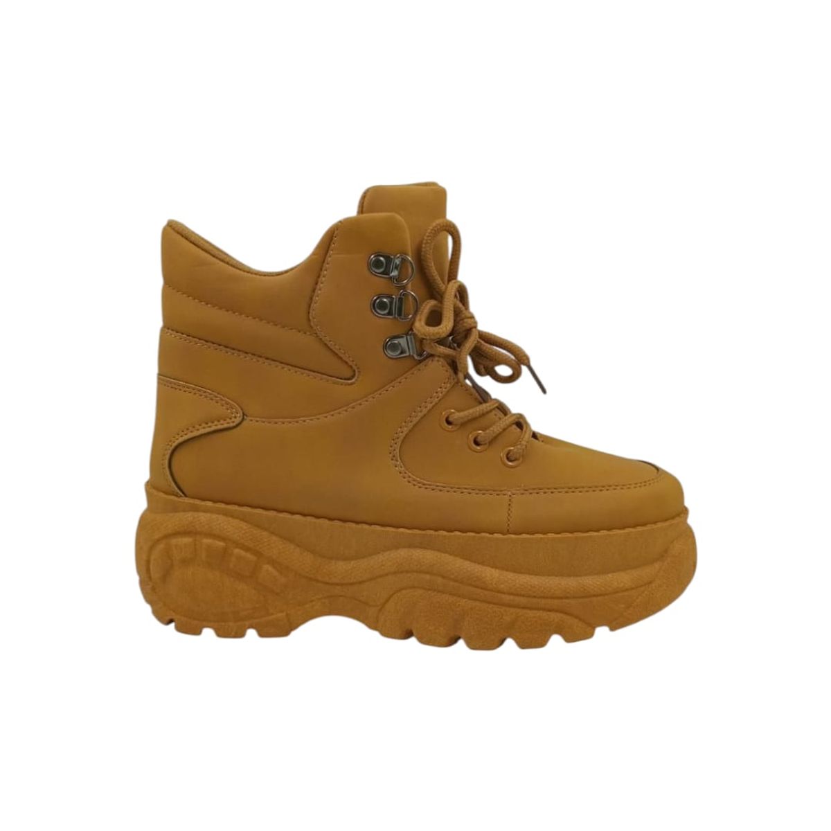 HERIEL - Zapatilla Camel Plataforma Mujer