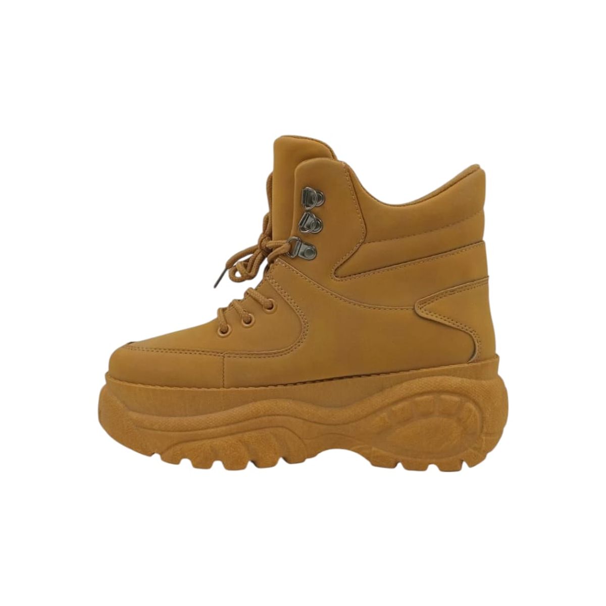 HERIEL - Zapatilla Camel Plataforma Mujer