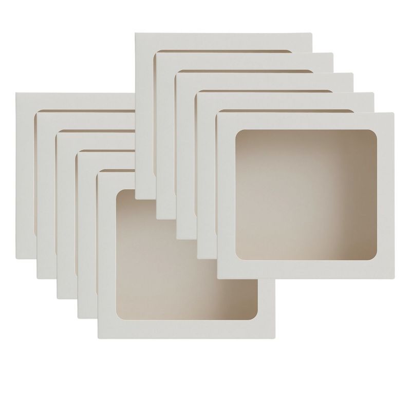 GENERICO - Set 50 Cajas Carton Blanca Cuadrado 21x23x5cm Desechable
